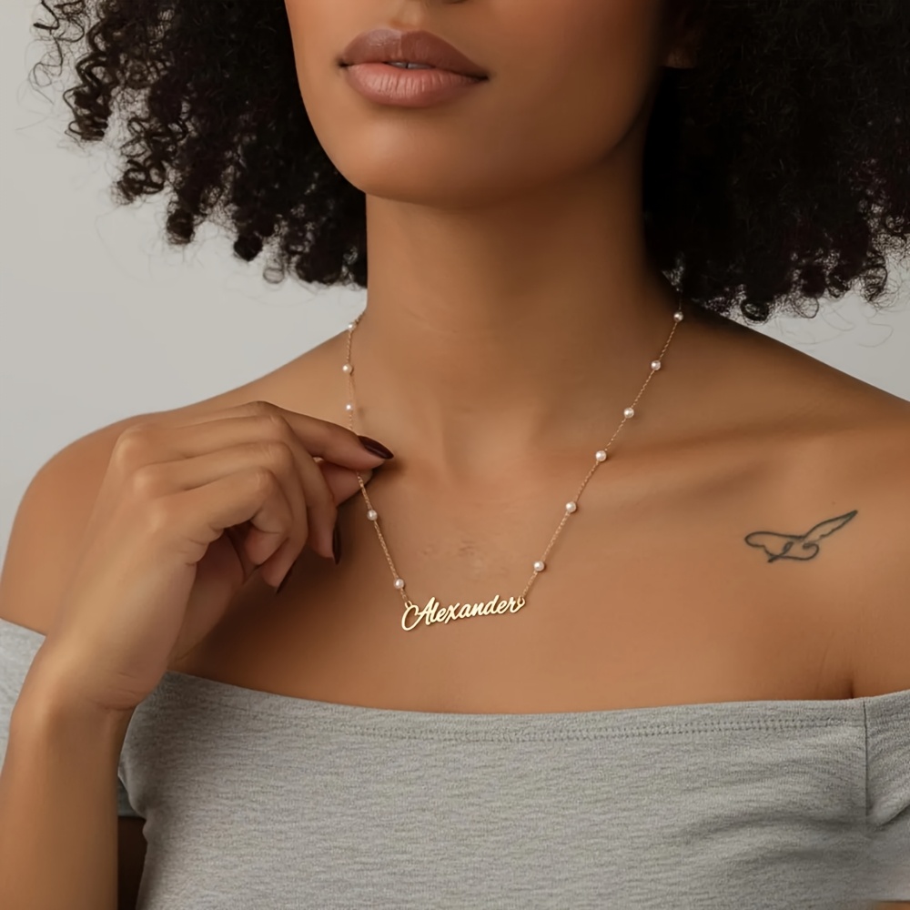 Women's Custom Golden Creative Special Name Necklace